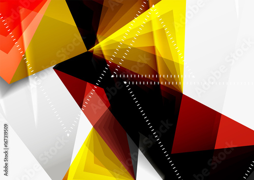 Vector low poly style 3d triangle line