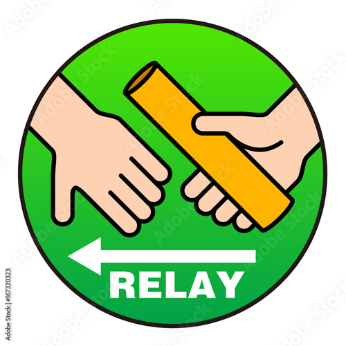 relay race symbol icon.