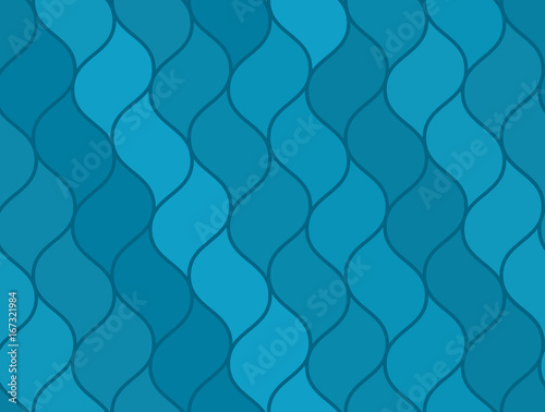 Abstract blue wavy sea seamless pattern, nice marine texture for naval textile, wrap paper, wallpaper, background, cover