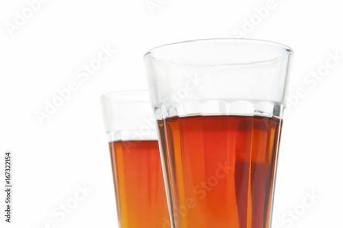 Close-up of tea in glasses