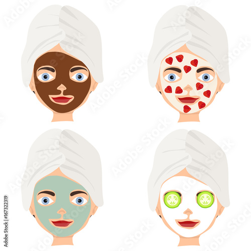 Women's face mask. Cosmetics for face
