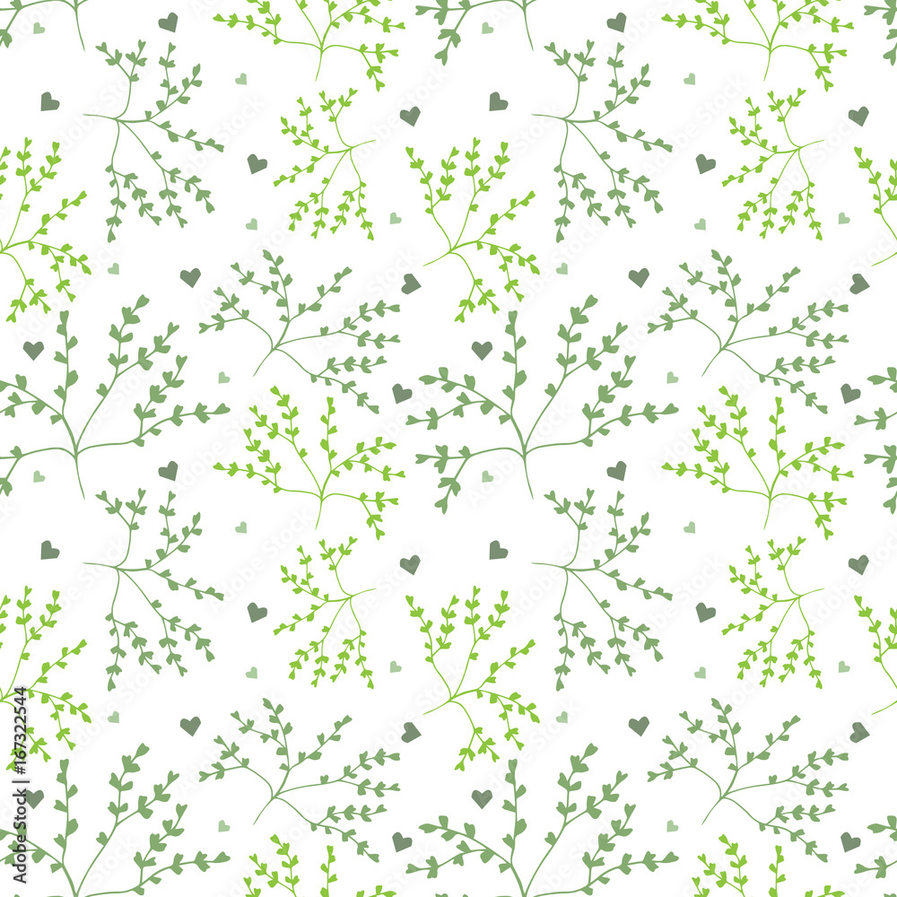leaves seamless pattern vector on a white background leaves seamless pattern vector on a white background