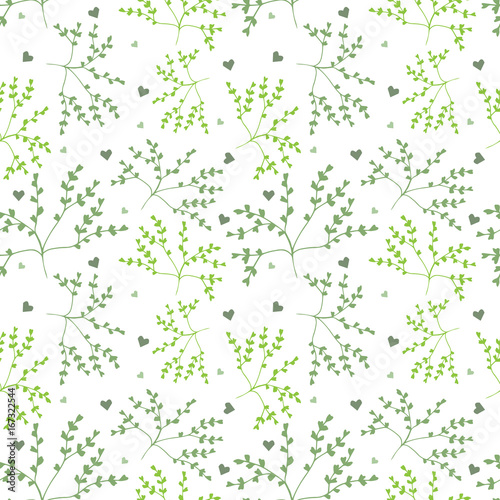 leaves seamless pattern vector on a white background