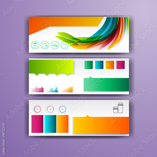 Corporate infographic template with color elements. Vector company business style for brandbook, report and guideline. Stationery template with abstract pattern theme illustration.