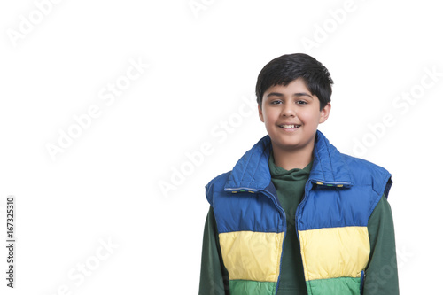 Fényképezés Portrait of boy smiling