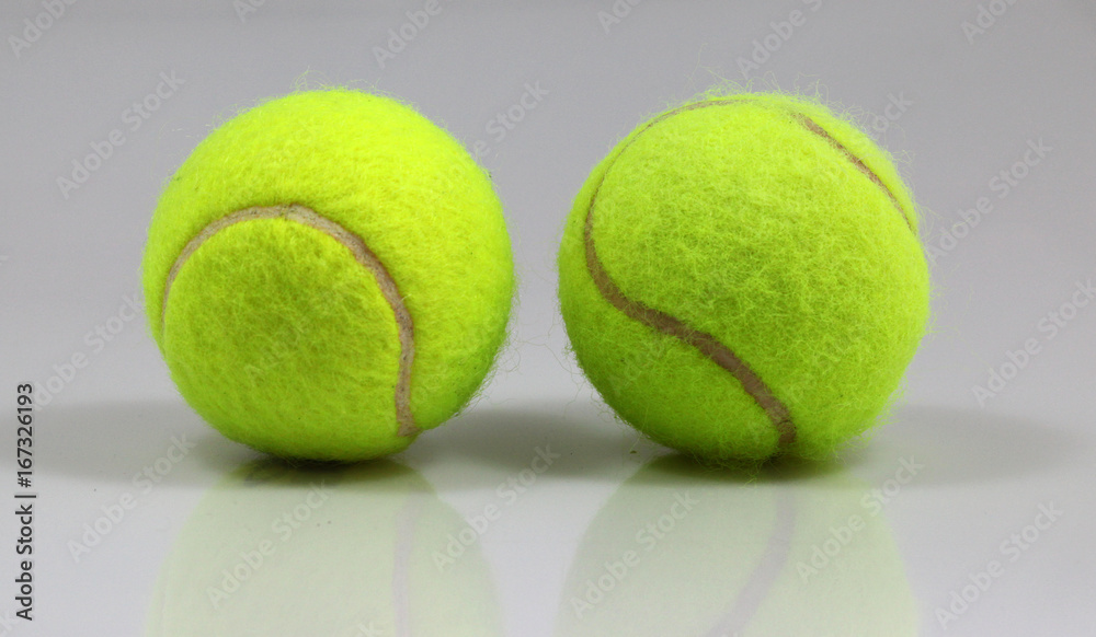 Tennisball on white background with shadow