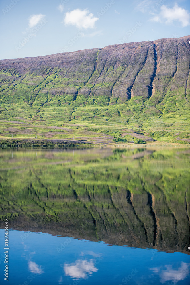 Reflection of mountain in the water in Iceland Reflection of mountain in the water in Iceland