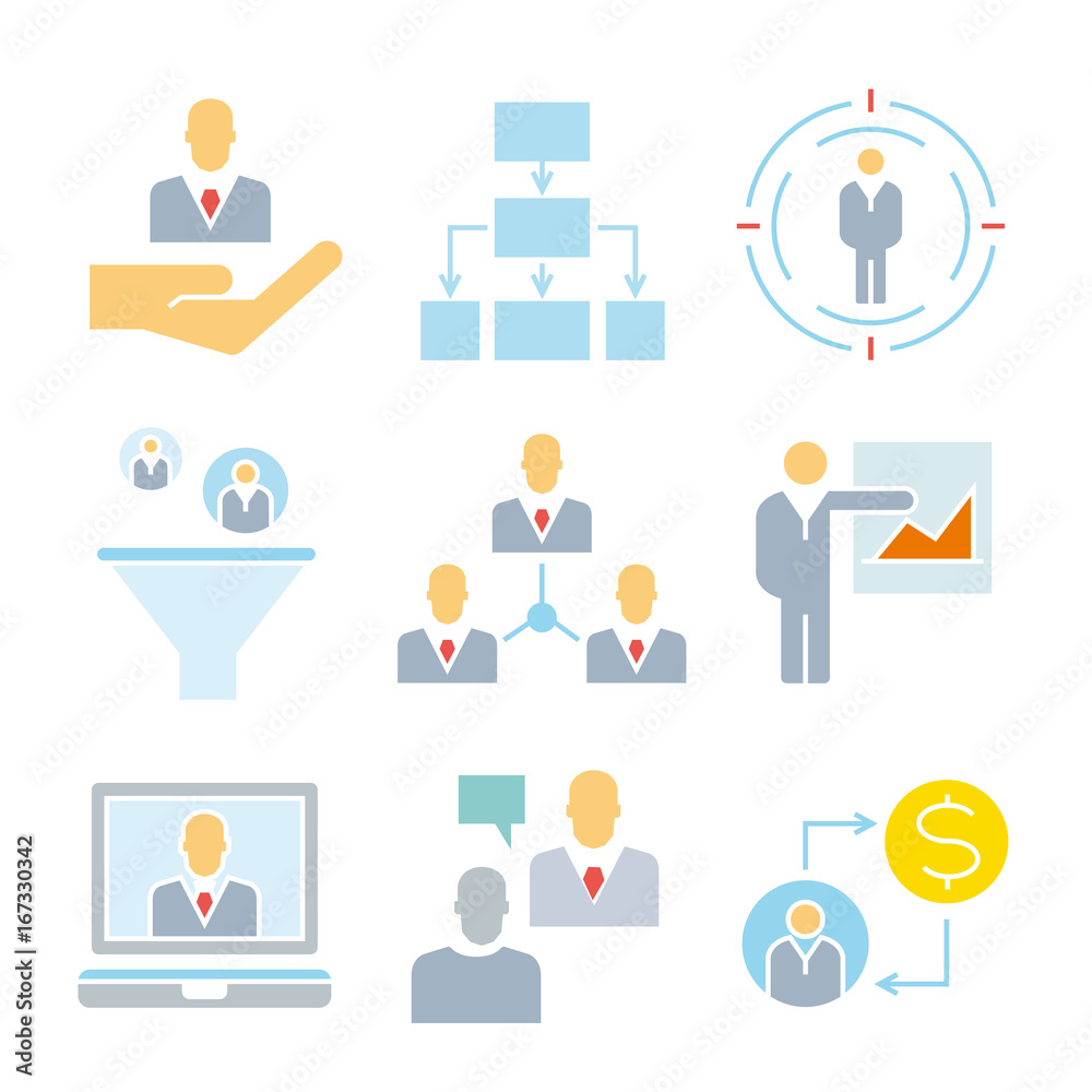 business management, office and finance icons business management, office and finance icons