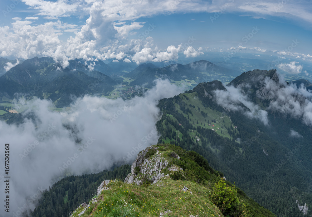 The mountains of Alps in Bavaria, Germany