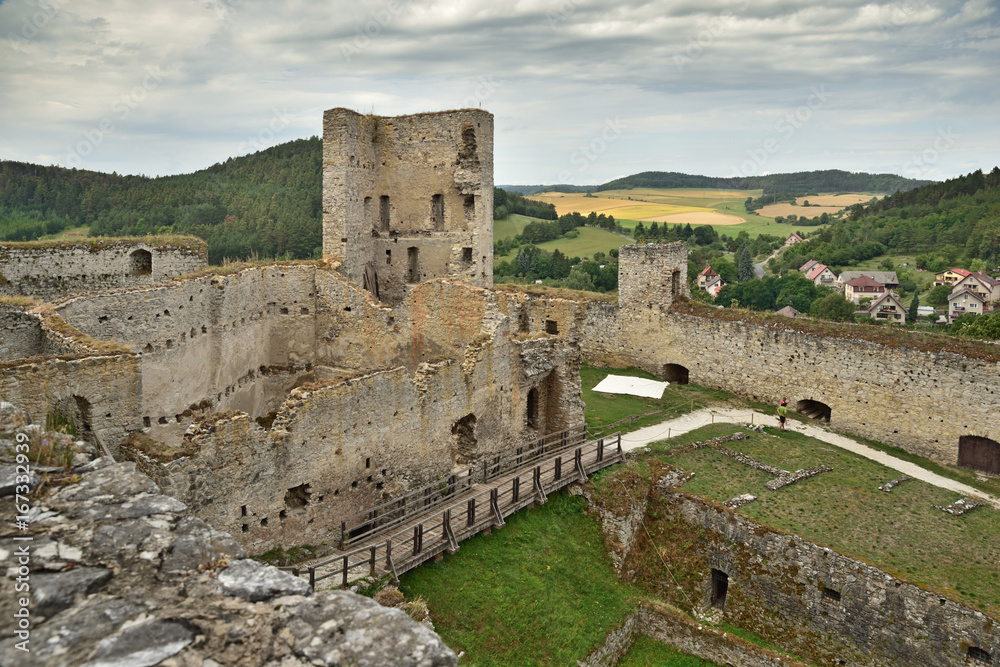 Velhartice castle in the beautiful country of Sumava in the Czech Republic