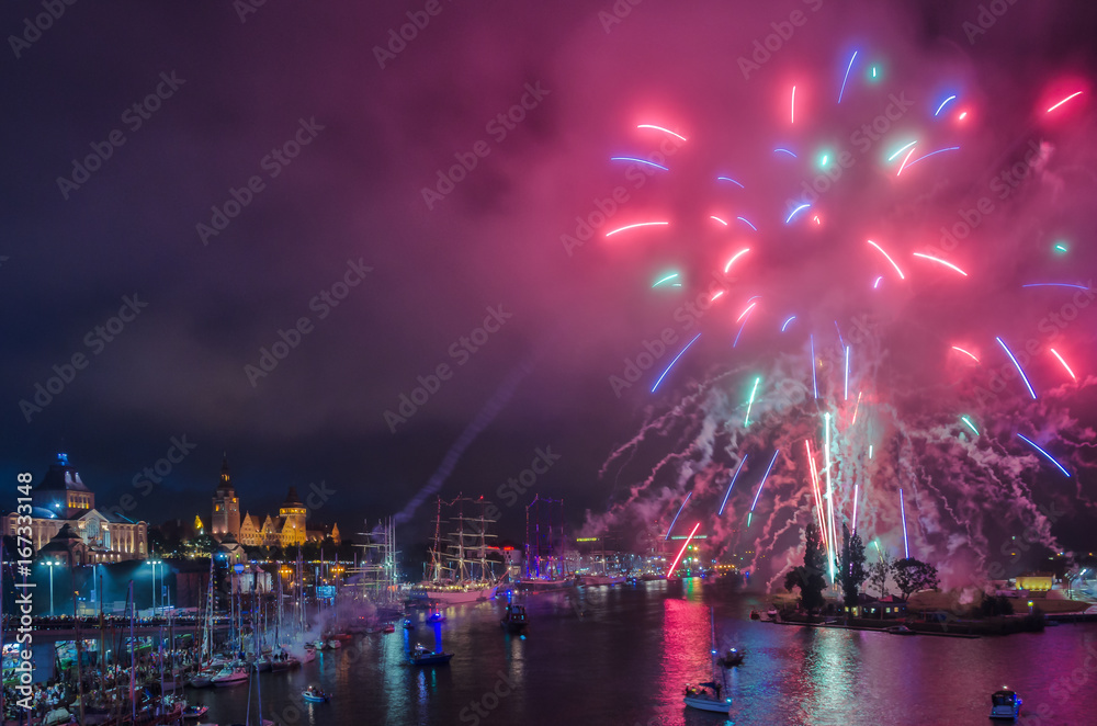 FIREWORKS - Show at the end of Tall Ships Races in Szczecin
