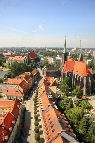 Panoramic view of Wroclaw. Poland