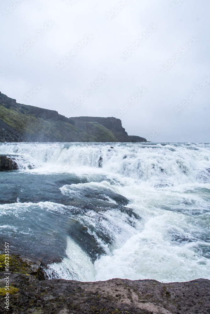 Gullfoss waterfall located in the canyon of Hvita river, Iceland Gullfoss waterfall located in the canyon of Hvita river, Iceland