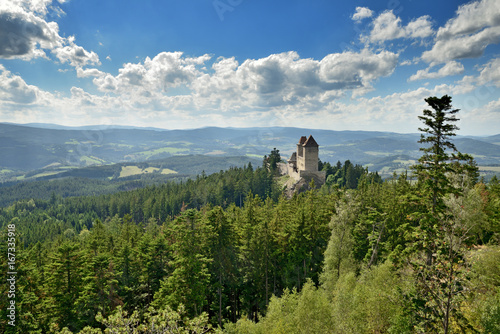 Kasperk Castle in Šumava mountains, Czech Republic photo