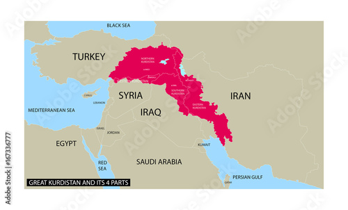 Great Kurdistan Map photo