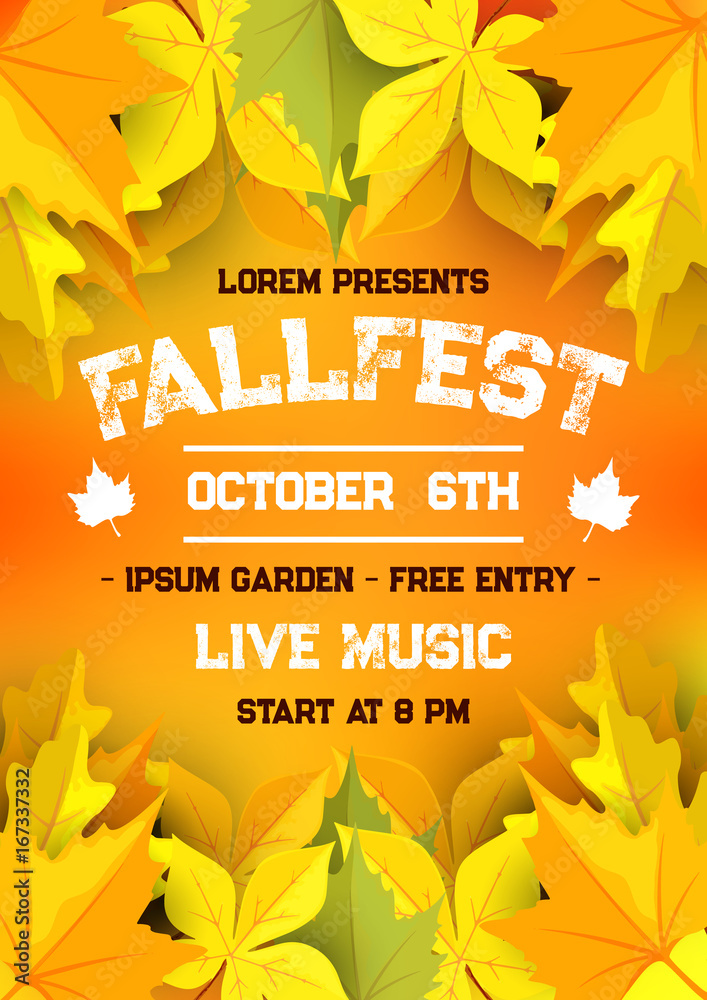 Obraz premium Autumn harvest festival fall season banner design