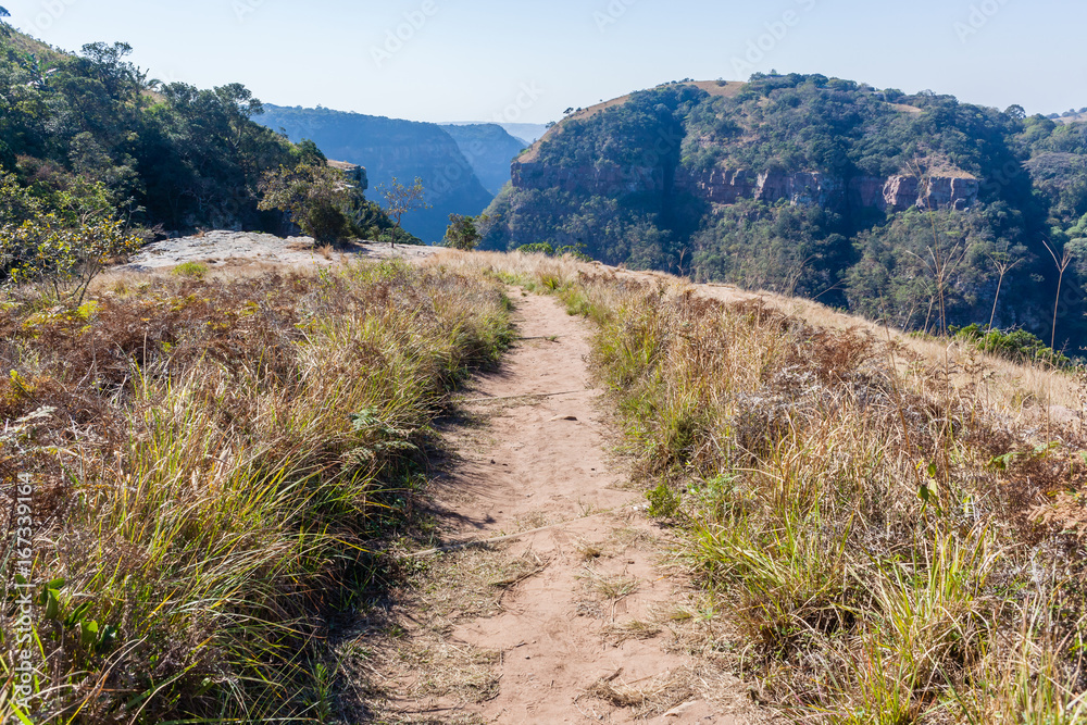 Hiking Path Cliffs Valley Landscape Hiking Path Cliffs Valley Landscape