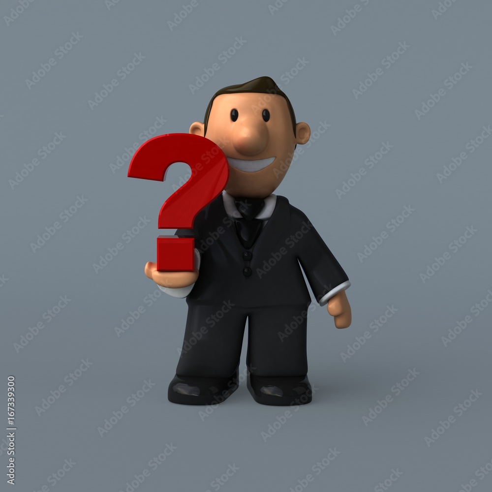 Cartoon businessman - 3D Illustration Cartoon businessman - 3D Illustration