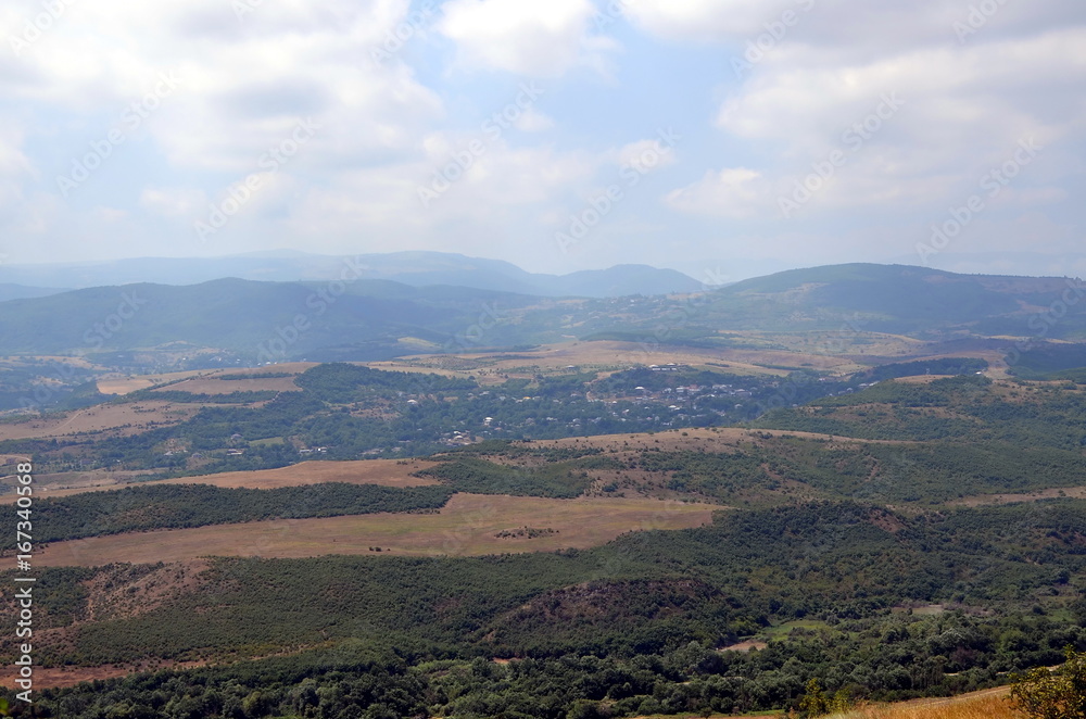 Naklejka premium Beautiful landscape of Caucasian mountains, Dagestan, Russia