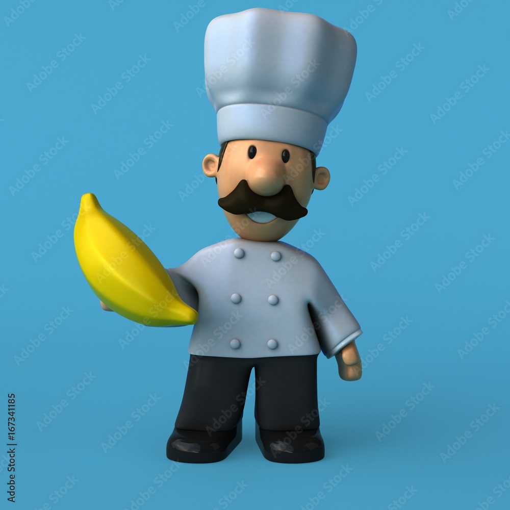 Fun chef - 3D Illustration