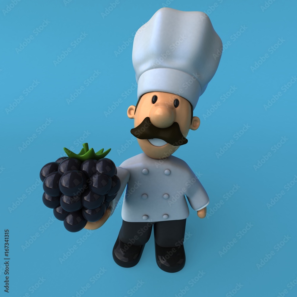 Fun chef - 3D Illustration Fun chef - 3D Illustration