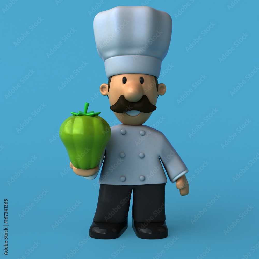 Fun chef - 3D Illustration