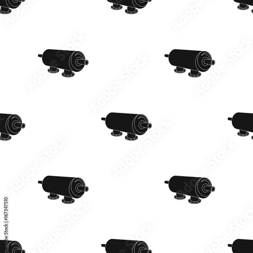 Water filter machine icon in black style isolated on white background. Water filtration system symbol stock vector illustration.