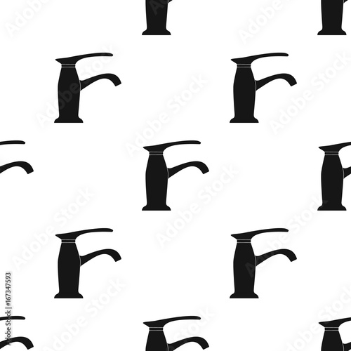 Faucet icon in black style isolated on white background. Water filtration system symbol stock vector illustration.