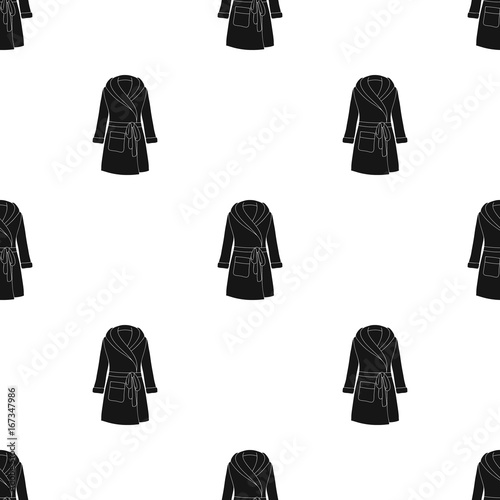 Green lady's gown after bath. Home clothes for women. Woman clothes single icon in black style vector symbol stock illustration.