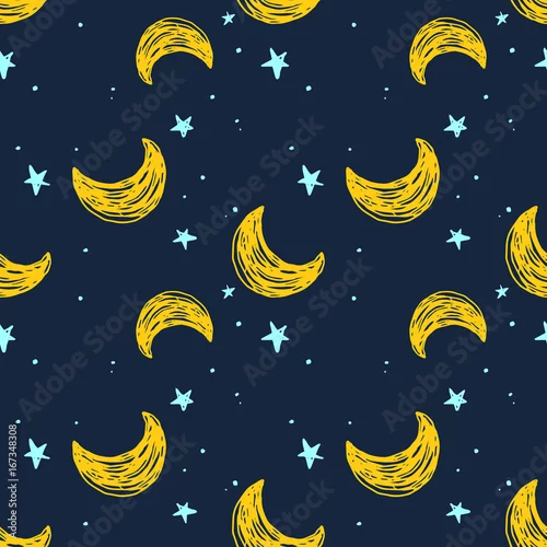 Tapety Wzór z księżyca i gwiazd