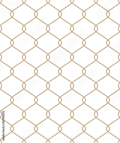 Golden wire seamless mesh. EPS 10 vector