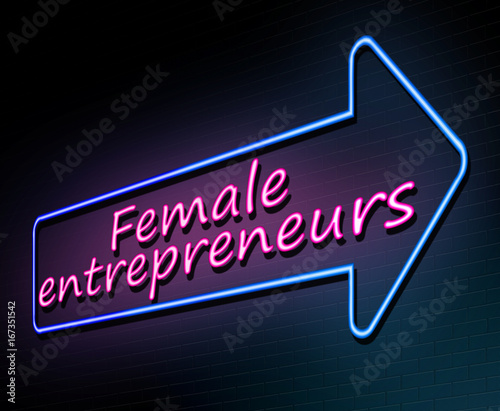 Female entrepreneurs concept.