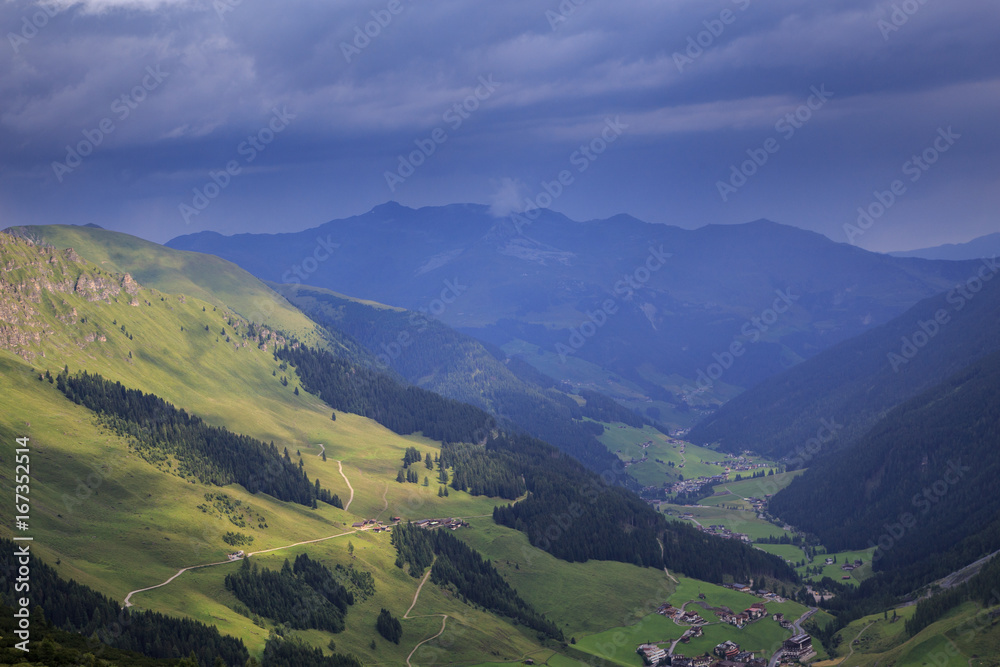 View to the Zillertal in Austrian Alps