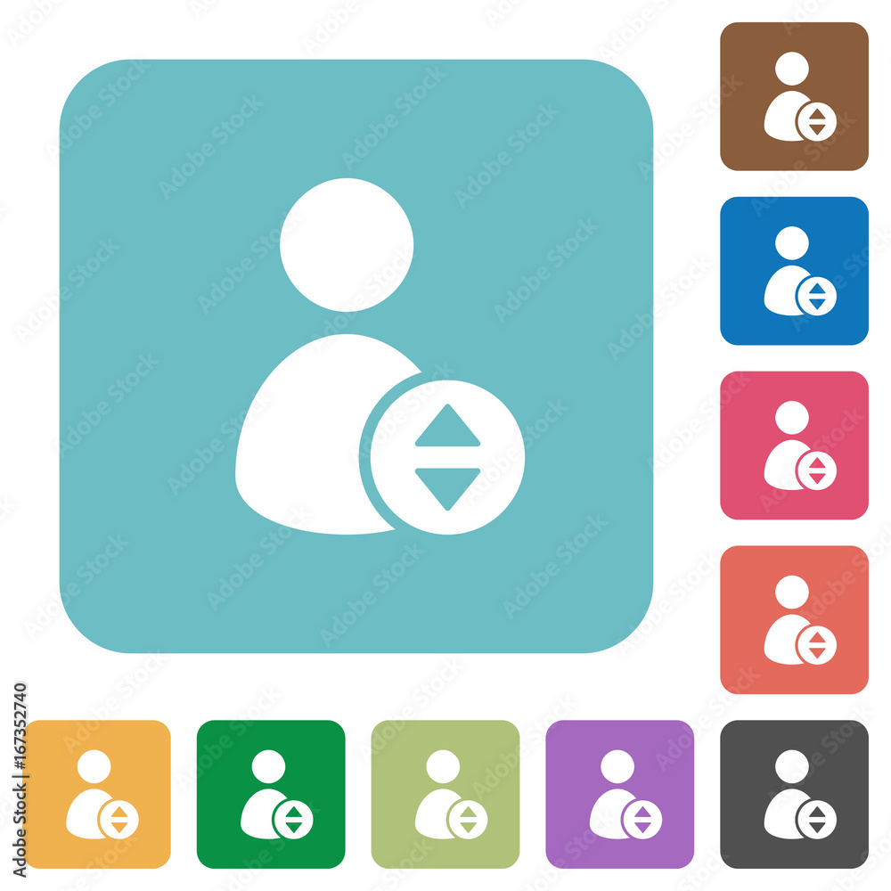 Move user account rounded square flat icons Move user account rounded square flat icons