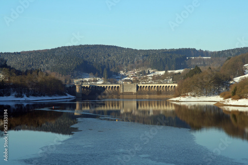bigge stausee in nrw, deutschland, sauerland photo