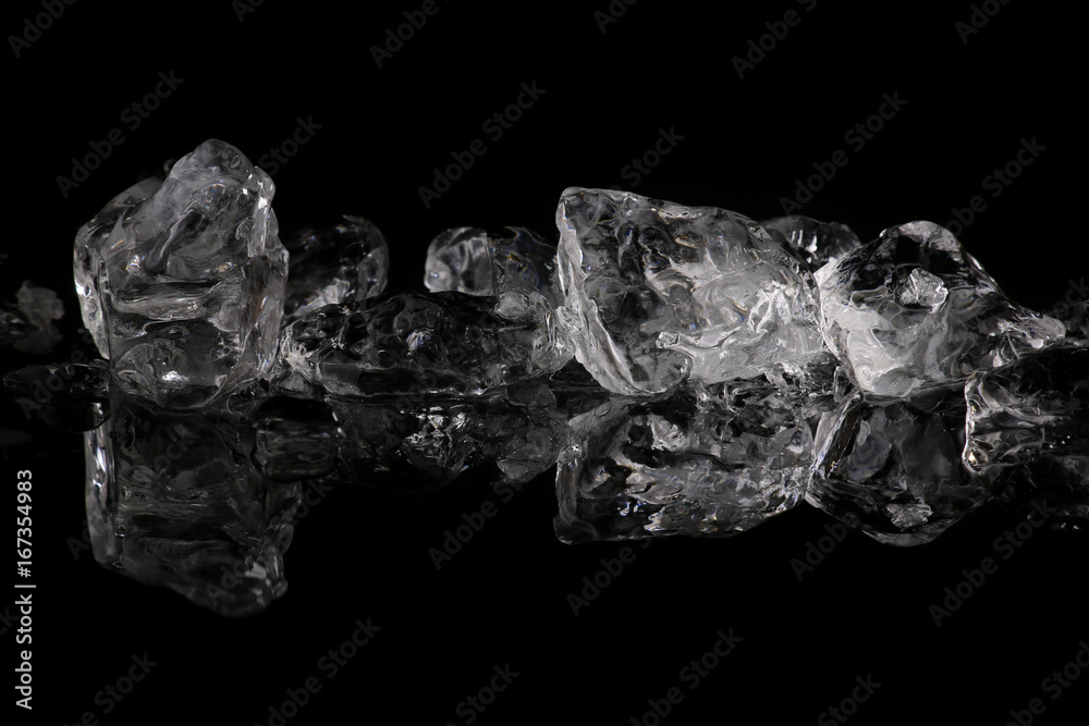 ice rock isolated on black background ice rock isolated on black background