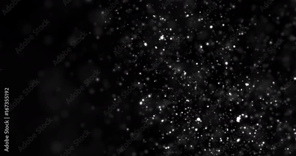 Abstract White Particles on Black Background Abstract White Particles on Black Background