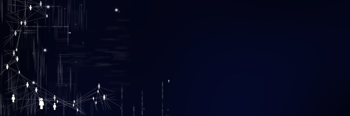 Human connection in geometric line.