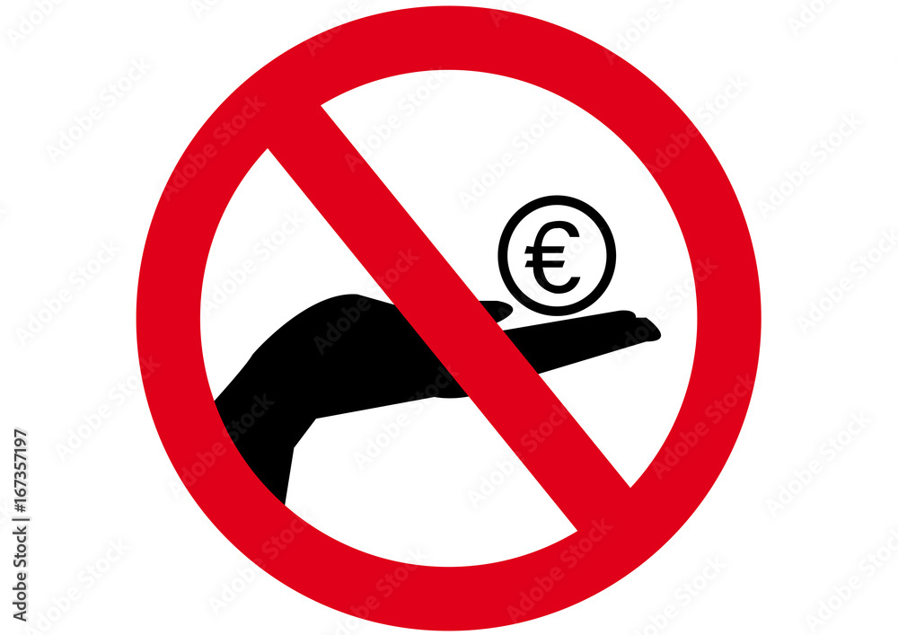 Schild Barzahlung verboten