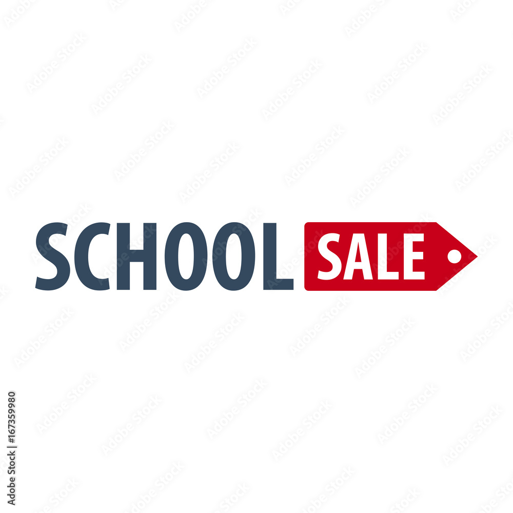 Back to School logo or emblem. Sale and Best offers. Vector illustration.