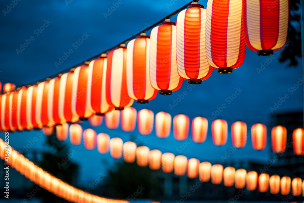 Asian traditional red lanterns.