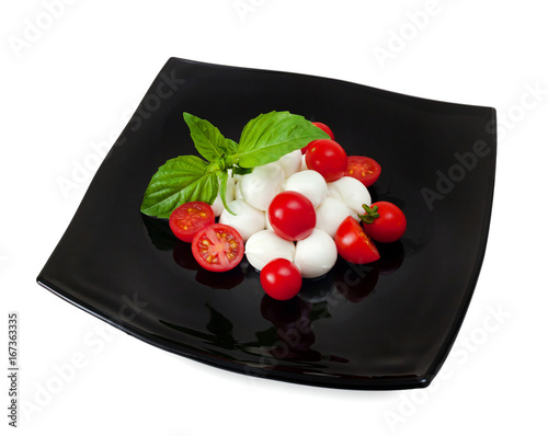 Mozzarella di Bufala, fresh cheese, italian dairy product. photo