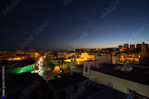 Altstadt und Große Moschee von Sousse nach Sonnenuntergang