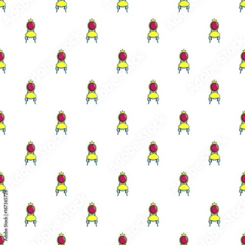 Princess throne pattern seamless