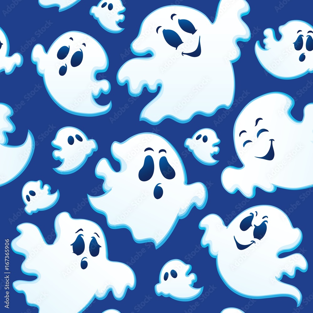 Seamless background with ghosts 3 Seamless background with ghosts 3