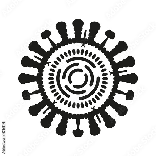 Virus or bacteria icon. Influenza symbol. Vector illustration.
