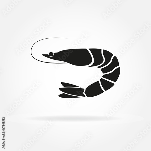 Shrimp icon. Vector illustration.