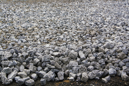 Background of crushed stone