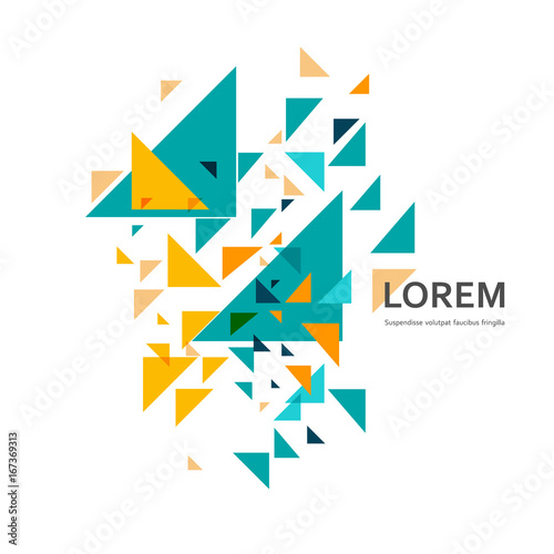 Abstract geometric background with modern overlapping triangles