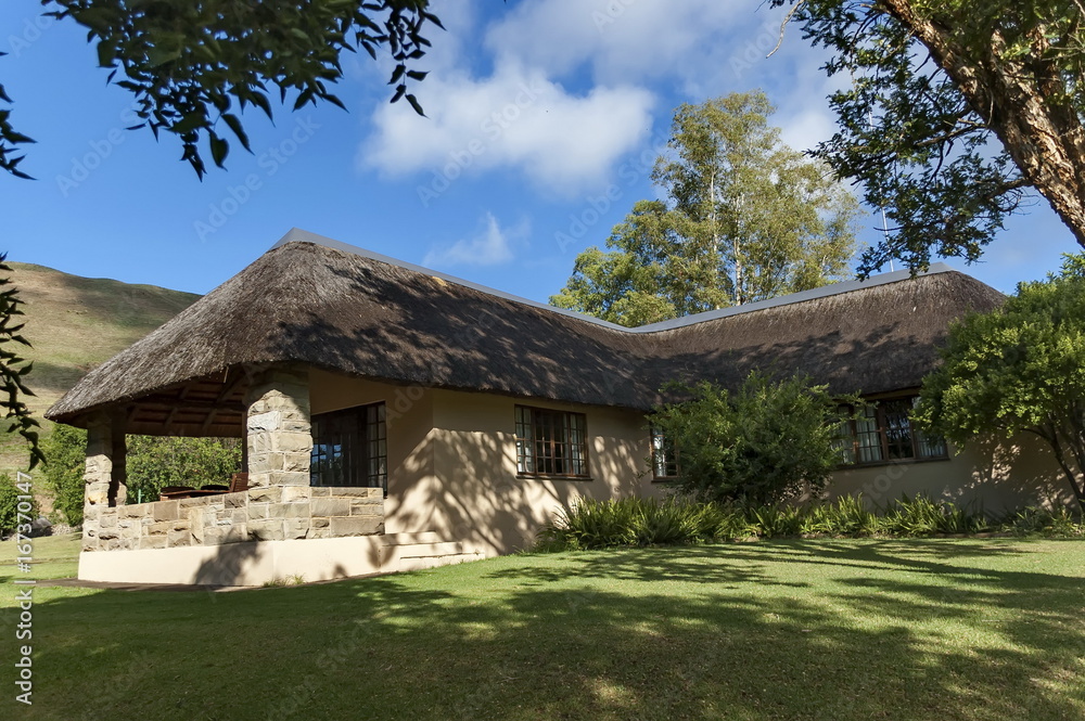 Rest houses in Royal Natal Park Drakensberg mountain, South Africa Rest houses in Royal Natal Park Drakensberg mountain, South Africa